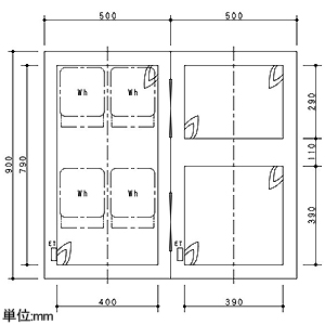 パナソニック 【受注生産品】集合計器盤用キャビネット 屋外用 東京電力管内・中部電力管内 屋根付き 木製基板付 4窓 WHMスペース30A・一般電力管内WHMスペース120A ヨコ1000×タテ930mm 【受注生産品】集合計器盤用キャビネット 屋外用 東京電力管内・中部電力管内 屋根付き 木製基板付 4窓 WHMスペース30A・一般電力管内WHMスペース120A ヨコ1000×タテ930mm BOG7047VW 画像3