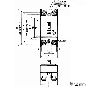 パナソニック 機器用小形漏電ブレーカ KS型 O.Cなし 衝撃不動作型 2P0E 30A 10mA 漏電表示ボタンなし 機器用小形漏電ブレーカ KS型 O.Cなし 衝撃不動作型 2P0E 30A 10mA 漏電表示ボタンなし BKS23010N 画像2