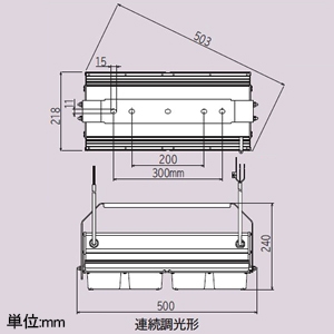 日立 【受注生産品】高天井用LED器具 一般形 メタルハライドランプ1000クラス 連続調光形 中角 昼白色 【受注生産品】高天井用LED器具 一般形 メタルハライドランプ1000クラス 連続調光形 中角 昼白色 MTE44BNN-X24A 画像2