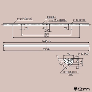 日立 交換形LEDベース器具 《スマートユニット》 一般形 直付形 110形 ウォールウォッシャ形 固定出力形 6000lmタイプ FHF86形×1灯器具相当 定格出力形 昼光色 交換形LEDベース器具 《スマートユニット》 一般形 直付形 110形 ウォールウォッシャ形 固定出力形 6000lmタイプ FHF86形×1灯器具相当 定格出力形 昼光色 NC8D+CE806DE-N14A 画像2