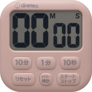 ドリテック dretec 大画面タイマー ポポラ6  ピンク T-592PK