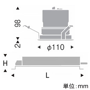 遠藤照明 LEDベースダウンライト 浅型 3000TYPE CDM-TC35W器具相当 埋込穴φ100mm 拡散配光 調光調色 12000〜1800K 黒 LEDベースダウンライト 浅型 3000TYPE CDM-TC35W器具相当 埋込穴φ100mm 拡散配光 調光調色 12000〜1800K 黒 SXD1053B+SX-103N 画像2