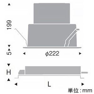 遠藤照明 LEDベースダウンライト 一般型 幅広枠タイプ 9000TYPE 水銀ランプ400W器具相当 埋込穴φ200mm 拡散配光 調光調色 昼光色〜電球色 LEDベースダウンライト 一般型 幅広枠タイプ 9000TYPE 水銀ランプ400W器具相当 埋込穴φ200mm 拡散配光 調光調色 昼光色〜電球色 ERD7583WA+FX-436N 画像2