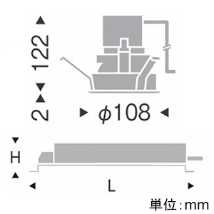 遠藤照明 LEDベースダウンライト 一般型 2000TYPE FHT42W×2器具相当 埋込穴φ100mm 超広角配光 調光調色 昼光色〜電球色 白枠 LEDベースダウンライト 一般型 2000TYPE FHT42W×2器具相当 埋込穴φ100mm 超広角配光 調光調色 昼光色〜電球色 白枠 ERD9244W+FX-433N 画像2