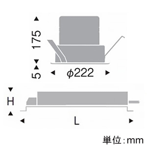 遠藤照明 LEDベースダウンライト 浅型 幅広枠タイプ 11000TYPE メタルハライドランプ400W器具相当 埋込穴φ200mm 拡散配光 調光 温白色 LEDベースダウンライト 浅型 幅広枠タイプ 11000TYPE メタルハライドランプ400W器具相当 埋込穴φ200mm 拡散配光 調光 温白色 ERD7687WA+FX-300NA 画像2