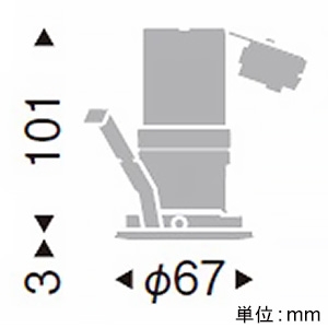 遠藤照明 軒下用LEDベースダウンライト 防湿形 JDR-miniタイプ 12Vφ35ダイクロハロゲン球35W器具相当 埋込穴φ60mm 調光 E11口金 ランプ別売 鏡面マットコーン・白枠 軒下用LEDベースダウンライト 防湿形 JDR-miniタイプ 12Vφ35ダイクロハロゲン球35W器具相当 埋込穴φ60mm 調光 E11口金 ランプ別売 鏡面マットコーン・白枠 ERD8010W 画像2