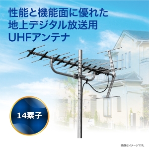 サン電子 UHFパラスタックアンテナ(ローチャンネル) UHFパラスタックアンテナ(ローチャンネル) SC-14LFG 画像2