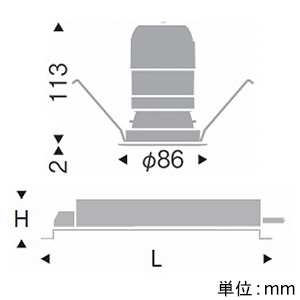 遠藤照明 LEDベースダウンライト C100 12Vφ50省電力ダイクロハロゲン球75W形50W器具相当 埋込穴φ75mm 広角配光 非調光 ナチュラルホワイト(4000K) 演色Ra93 鏡面マットコーン・黒枠 LEDベースダウンライト C100 12Vφ50省電力ダイクロハロゲン球75W形50W器具相当 埋込穴φ75mm 広角配光 非調光 ナチュラルホワイト(4000K) 演色Ra93 鏡面マットコーン・黒枠 ERD6923B+RX-361NA 画像2