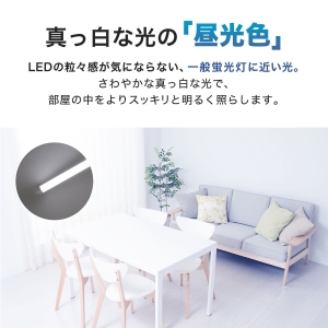 エコデバイス 40形相当 LED直管ランプ(昼光色) 工事不要ランプ ALL FREE 40形相当 LED直管ランプ(昼光色) 工事不要ランプ ALL FREE EDLTL40LED-28N 画像2