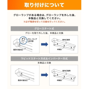 エコデバイス 40形相当 LED直管ランプ(昼光色) 工事不要ランプ ALL FREE 40形相当 LED直管ランプ(昼光色) 工事不要ランプ ALL FREE EDLTL40LED-28N 画像4