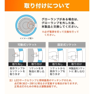 エコデバイス 【お買い得品 10本セット】30形 LEDサークルランプ(電球色) 工事不要ランプ 【お買い得品 10本セット】30形 LEDサークルランプ(電球色) 工事不要ランプ EFCL30LED/28W_set 画像4