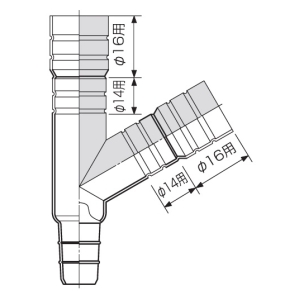 ユーシー産業 ドレンホースY型ジョイント NHJ 100個入 ドレンホースY型ジョイント NHJ 100個入 NHJ-146_set 画像2