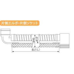 ユーシー産業 ドレンアップホース EDU型 片側エルボ 片側ソケット 10個入 ドレンアップホース EDU型 片側エルボ 片側ソケット 10個入 EDU-20L30A-1000_set 画像3