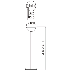 パナソニック 誘導灯用吊具丸型L=500 誘導灯吊具 丸タイプ 吊具全長L500mmタイプ FP01550C