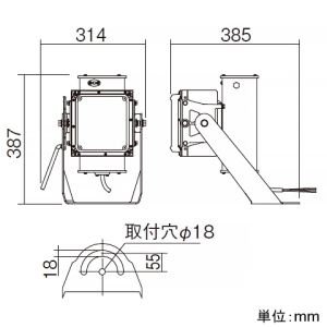 パナソニック プール用LED投光器 高天井用 防湿・防噴流・耐塵型 マルチハロゲン灯250形器具相当(1300形) 連続調光初期照度補正型 中角形 昼白色 プール用LED投光器 高天井用 防湿・防噴流・耐塵型 マルチハロゲン灯250形器具相当(1300形) 連続調光初期照度補正型 中角形 昼白色 NNY24730KLA9 画像4