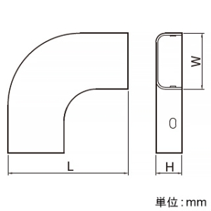 マサル工業 フラットエルボ 後付け型 B型 ミルキーホワイト 《メタルモール付属品》 フラットエルボ 後付け型 B型 ミルキーホワイト 《メタルモール付属品》 B20313 画像3