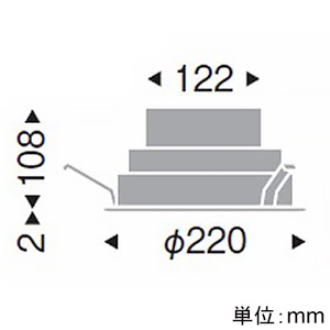 遠藤照明 LEDベースダウンライト 浅型 2700TYPE FHT42W×2・水銀ランプ100W相当 埋込穴φ200mm 拡散配光 無線調光 昼白色 LEDベースダウンライト 浅型 2700TYPE FHT42W×2・水銀ランプ100W相当 埋込穴φ200mm 拡散配光 無線調光 昼白色 EFD3745W 画像2