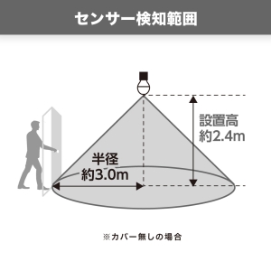 電材堂 【ケース販売特価 10個セット】LED電球 A形 60W相当 電球色 動体センサー付き 【ケース販売特価 10個セット】LED電球 A形 60W相当 電球色 動体センサー付き LDA8LGMDNZ_set 画像5