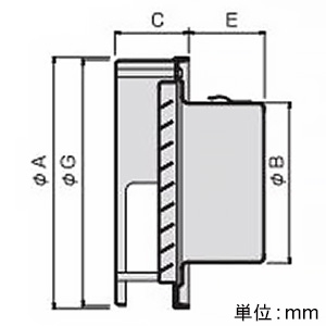 バクマ工業 【受注生産品】丸型フラットフード付換気口 アミ付 10メッシュ ステンレス製 シルバーメタリックライト 100φ用 【受注生産品】丸型フラットフード付換気口 アミ付 10メッシュ ステンレス製 シルバーメタリックライト 100φ用 B-100FV-A10 画像2