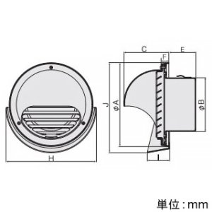 バクマ工業 【受注生産品】丸型フード付換気口 フード・ルーバー脱着式 水切り付 低圧損 取付穴付 ステンレス製 シルバーメタリックライト 100φ用 【受注生産品】丸型フード付換気口 フード・ルーバー脱着式 水切り付 低圧損 取付穴付 ステンレス製 シルバーメタリックライト 100φ用 KN-100SMV2 画像2