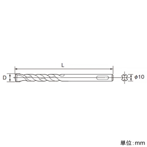 パナソニック コンクリートドリル SDSプラス型シャンク φ6.5×160mm コンクリートドリル SDSプラス型シャンク φ6.5×160mm EZ9DC223 画像2