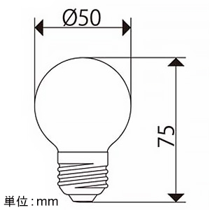 ビートソニック LED電球 ボール電球タイプ 《Ball50》 口金E26 White LED電球 ボール電球タイプ 《Ball50》 口金E26 White LDF79D 画像2