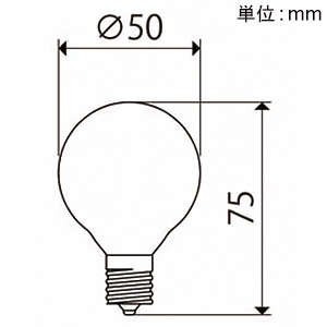 ビートソニック LED電球 ボール電球タイプ 《Ball50》 口金E26 LED電球 ボール電球タイプ 《Ball50》 口金E26 LDF114D 画像2