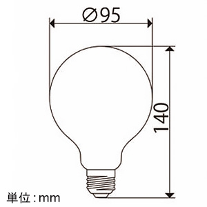 ビートソニック LED電球 ボール電球タイプ 《Ball95》 口金E26 LED電球 ボール電球タイプ 《Ball95》 口金E26 LDF45D 画像2