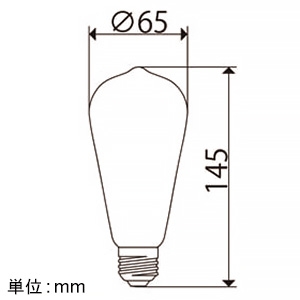 ビートソニック LED電球 側面円すい形 《EDISON》 口金E26 Black clear LED電球 側面円すい形 《EDISON》 口金E26 Black clear LDF95D 画像2