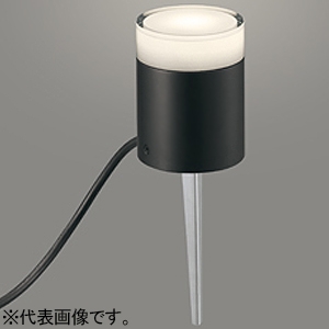LED小型ガーデンライト 防雨型 高演色LED LED電球フラット形 口金GX53-1 電球色 スパイク・置型兼用 プラグ付キャブタイヤケーブル5m  黒色 OG264055LR
