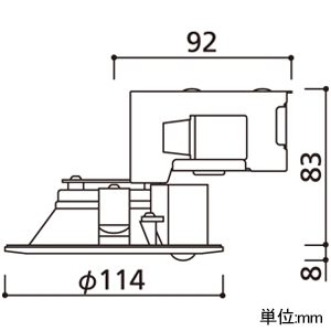 OD361460R (オーデリック)｜ベースダウンライト φ100｜業務用照明器具