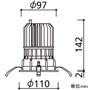 オーデリック LEDベースダウンライト M形 反射板タイプ C1500・C1000 CDM-T35Wクラス/FHT32Wクラス・JR12V-50Wクラス/白熱灯器具100Wクラス LED一体型 白色 埋込穴φ100 配光角61° 銀色コーンタイプ オフホワイト LEDベースダウンライト M形 反射板タイプ C1500・C1000 CDM-T35Wクラス/FHT32Wクラス・JR12V-50Wクラス/白熱灯器具100Wクラス LED一体型 白色 埋込穴φ100 配光角61° 銀色コーンタイプ オフホワイト XD703209 画像2