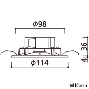 OD361544R (オーデリック)｜ベースダウンライト φ100｜業務用照明器具