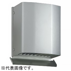 バクマ工業 【受注生産品】耐外風フード付換気口 《ベアーキャップ》 寒冷地仕様 上下開口型 水切付 低圧損 ステンレス製 100φ用 シルバーメタリックライト VC-100JKR