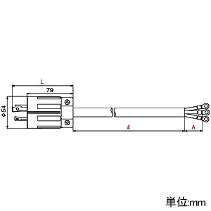 アメリカン電機 プラグ付コードセット ナイロンカバー 引掛形 接地形3P 30A 250V VCT5.5&#13215;×5m NEMA(L15-30)規格 プラグ付コードセット ナイロンカバー 引掛形 接地形3P 30A 250V VCT5.5&#13215;×5m NEMA(L15-30)規格 4322N-L15-CS 画像2