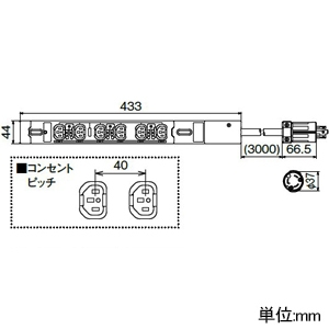 アメリカン電機 0Uコンセントバー スリムタイプ IEC C-13×6個口 20A入力 接地形2P 20A 250V NEMA(L6-20)規格 コード3m 赤色 0Uコンセントバー スリムタイプ IEC C-13×6個口 20A入力 接地形2P 20A 250V NEMA(L6-20)規格 コード3m 赤色 HAC9060LS-RD 画像2