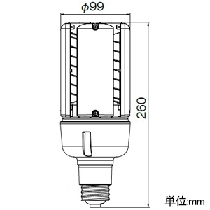 岩崎電気 【限定特価】LEDランプ ≪LEDioc LEDライトバルブK≫ 67W 水銀ランプ250W相当 垂直点灯 電球色 E39口金 LEDランプ ≪LEDioc LEDライトバルブK≫ 67W 水銀ランプ250W相当 垂直点灯 電球色 E39口金 LDT100-242V67L-G-E39 画像2