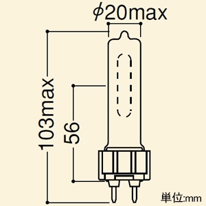 岩崎電気 セラミックメタルハライドランプ ≪セラルクスT≫ 70W 電子安定器専用 メンテナンス専用 透明形 暖白色 G12口金 セラミックメタルハライドランプ ≪セラルクスT≫ 70W 電子安定器専用 メンテナンス専用 透明形 暖白色 G12口金 MT70CEH-L/G12 画像2