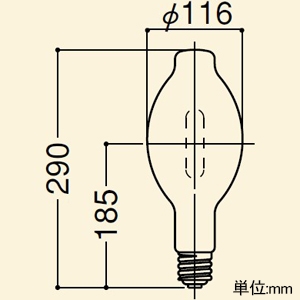 岩崎電気 高演色形メタルハライドランプ ≪アイ クリーンエース≫ 400W 始動器内蔵形 蛍光形 BH形 E39口金 高演色形メタルハライドランプ ≪アイ クリーンエース≫ 400W 始動器内蔵形 蛍光形 BH形 E39口金 MF400DL/BH 画像2