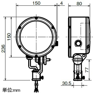 岩崎電気 LED投光器 ≪LEDioc FLOOD LUNT≫ 屋外・屋内用 33Wタイプ セルフバラスト水銀ランプ300W相当 中角タイプ 電球色 オフホワイト LED投光器 ≪LEDioc FLOOD LUNT≫ 屋外・屋内用 33Wタイプ セルフバラスト水銀ランプ300W相当 中角タイプ 電球色 オフホワイト E30015M/LSAN9/W 画像2