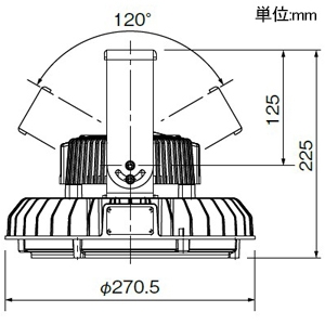 EHWP12014W/NSAN9/F (岩崎電気)｜水銀灯400Wクラス｜業務用照明器具