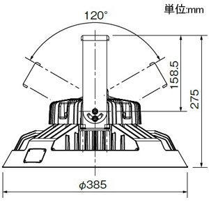 岩崎電気 LED高天井用照明器具 ≪LEDioc HIGH-BAY θ≫ 屋内・軒下用 DALI対応形 250Wタイプ 水銀ランプ1000W相当/メタルハライドランプ1000W相当 クラス4000 広角タイプ 昼白色 クリアタイプ LED高天井用照明器具 ≪LEDioc HIGH-BAY θ≫ 屋内・軒下用 DALI対応形 250Wタイプ 水銀ランプ1000W相当/メタルハライドランプ1000W相当 クラス4000 広角タイプ 昼白色 クリアタイプ EHWP25014W/NSAZ9 画像2