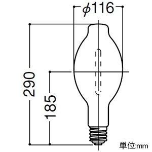 岩崎電気 高圧ナトリウムランプ ≪FECサンルクスエース≫ 270W FECスタータ内蔵形 透明形 E39口金 高圧ナトリウムランプ ≪FECサンルクスエース≫ 270W FECスタータ内蔵形 透明形 E39口金 NHT270LS 画像2