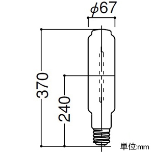 高圧ナトリウムランプ ≪アイ サンルクスエース≫ 660W 始動器内蔵形 アクロスター・アクロスペース専用 透明形 E39口金 NHT660L-M