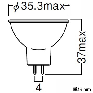 岩崎電気 ハロゲン電球 ≪アイ ダイクロクールハロゲン≫ 12V用 20W φ35mm カバーガラス付 ビーム開き8°GZ4口金 ハロゲン電球 ≪アイ ダイクロクールハロゲン≫ 12V用 20W φ35mm カバーガラス付 ビーム開き8°GZ4口金 JR12V20WUV/NK3 画像2