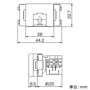 神保電器 【受注生産品】埋込モジュラジャック 8極8心用 LAN用Cat5e対応 チョコ 【受注生産品】埋込モジュラジャック 8極8心用 LAN用Cat5e対応 チョコ JEC-BN-LW5E-C 画像2