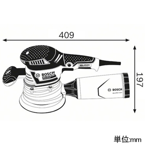 BOSCH ランダムアクションサンダー AC100V 350W パッド寸法φ150mm コード長4m ランダムアクションサンダー AC100V 350W パッド寸法φ150mm コード長4m GEX40-150 画像2