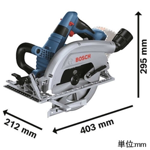 BOSCH コードレス丸のこ 左勝手仕様 本体のみ DC18V のこ刃径φ184〜190mm 最大切込深さ70mm コードレス丸のこ 左勝手仕様 本体のみ DC18V のこ刃径φ184〜190mm 最大切込深さ70mm GKS18V-70LH 画像2