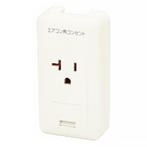 神保電器 露出形アースターミナル付接地コンセント 15A・20A兼用 125V 「エアコン用コンセント」文字入 露出形アースターミナル付接地コンセント 15A・20A兼用 125V 「エアコン用コンセント」文字入 CS-ITGE-RC-PW