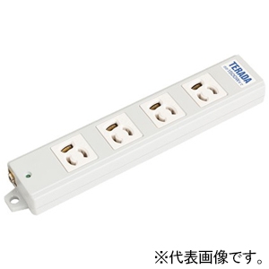 TERADA(寺田電機製作所) 【受注生産品】一括集中スイッチ付OAタップ 4口 接地2P15A125V抜止 一般プラグ付 VCTFコード3m XAT45013W